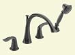 Delta T4738-RB Lahara Two Handle Roman Tub Faucet Trim with Hand Shower Venetian