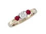 Deaira 14K Gold Ruby & Diamond Ring