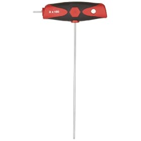 Wiha 54020 Soft Grip Ball End Hex Metric, Dual Drive T-Handle, Inch, 2.0 x 150