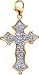 Cross, 14K Gold Diamond Charm