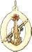 Violin in Open Oval Disc, 14K Gold Charm