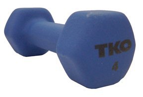 TKO 4 lb. Neoprene Dumbbell with Tri-Grip Handle
