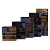 LLR01686 - Radius Veneer Bookcase, 7 Shelves, 36Wx12Dx84H, Oak