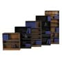 LLR01685 - Radius Veneer Bookcase, 6 Shelves, 36Wx12Dx72H, Oak