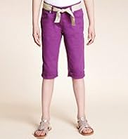 Cotton Rich Cropped Skinny Jeans with Belt