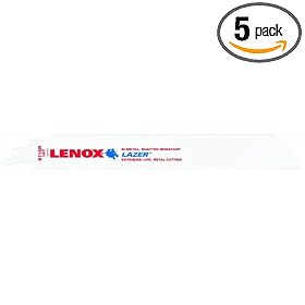 LENOX 20178-9114R 9" 14TPI LAZER Heavy Duty Metal Cutting Bi-Metal Reciprocating Saw Blade - 5 Pack