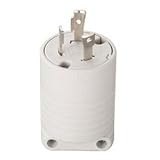 明工社 接地2P 30A 引掛プラグ 30A 125V (白) (L5-30P 準拠)