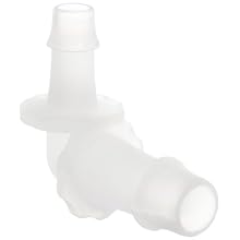 Value Plastics L100/080-6 Elbow Reduction Tube Fitting with 500 Series Barbs, 3/4" (19.0 mm) and 1/2" (12.7 mm) ID Tubing, Natural Polypropylene (25-Pack)