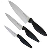 Shenzhen Knives Chef Series. Ceramic Knife Set - 3-piece (6" Chef's, 5" Slicing & 3" Paring)