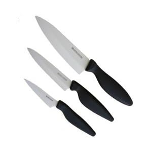 Shenzhen Knives Chef Series. Ceramic Knife Set – 3-piece (Chef’s, Slicing & Paring)