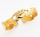 14k Yellow Gold Claddaugh Toe Ring