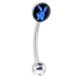 Playboy Blue FOIL Bunny Logo Eyebrow Ring