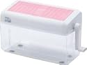 ナカバヤシ 手動シュレッダー ピンク NSH-102-P (葉書サイズクロスカット, CD3分割, カード4分割, 容量4.6L)