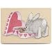 Stampabilities House Mouse Wood Mounted Rubber Stamp, Hoppy Valentine's Day