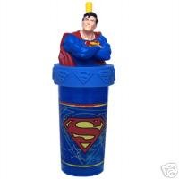 Childrens Toyshop  Toys : DC Heroes Drinkware - Kids Superman Drink Bottle with flex straw
