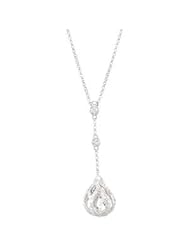 Clevereves 14K White Gold 3 4 Ct Tw 18.00 Inch Diamond Necklace