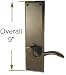 Emtek 8854 Oil Rubbed Bronze Quincy Plate, 9 Inch Quincy Plate, 9 Inch Dummy Set Entr...