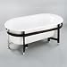Kohler Iron Works Tellieur Bath w/ Biscuit exterior and Black Forest Surround - K-727-2B/K-727-2B