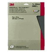 3M Imperial Wetordry Sheet, 9 in x 11 in, Grade 2000, Pack of 5 Sheets