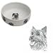 Australian Terrier Paw Print Bowl, Porcelain by Rosalinde (7 in. x 2.5 in. deep)