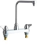 Tools & Hardware : Chicago Faucets 1100-HA8CP Deck Mounted Kitchen Faucet w/8" Centers, Chrome