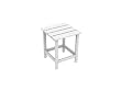 18" Recycled Earth-Friendly Sea Breeze Outdoor Patio Side Table - White
