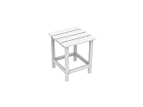 18 Recycled Earth-Friendly Sea Breeze Outdoor Patio Side Table - White