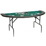 73 Blackjack Game Table with Foldable Legs (Forest Green) (28H x 71 1/2W x 41 3/4D)