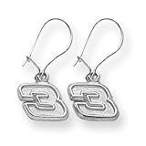 NASCAR Dale Earnhardt No. 3 Dangle Wire Earrings - Measures 24x10mm