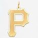 14K Pittsburgh Pirates Large Satin P Pendant