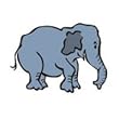 Elephant Temporary Tattoo 2x2