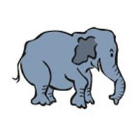 Elephant Temporary Tattoo 2x2