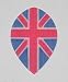 4 sets Union Jack England Nylon Pear flights - Cloth, Fabric, Ripstop