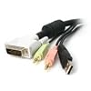 StarTech 6-Feet 4-in-1 USB DVI KVM Cable with Audio and Microphone (USBDVI4N1A6)