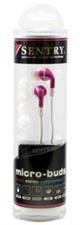 Sentry Micro Buds Digital Stereo Earphones With Pouch Pink Sentry HO543 Sentry Micro-Buds Digital Stereo Earphones With Pouch Pink - Sentry HO543