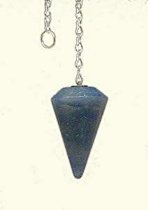 Natural Blue Quartz Crystal Pendulum Reiki Charged