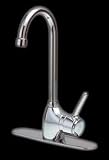 Chrome Single Side Lever Gooseneck Faucet