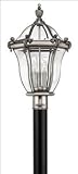 San Clemente Brass Outdoor Lantern Fixture - Olde Iron - Bound Glass Is Bent And Beveled