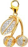 Cherries, 14K Gold Diamond Charm