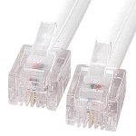 SANWA SUPPLY TEL-N1-3K モジュラーケーブル(白)