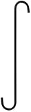 Stanley Hardware V2668 12-Inch Extender S Hook, Black