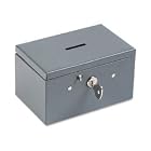 Buddy Products 505-1 Recycled Steel Stamp and Coin Box with Lock, Gray by Buddy