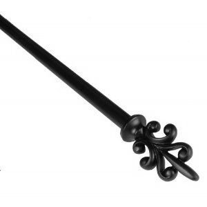 BCL Drapery Hardware 58FL86B Fleur-di-Lis Curtain Rod Set