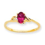 14k Ruby Birthstone Ring - Size 6