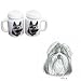 Shih Tzu Large Salt and Pepper Shaker, Porcelain by Rosalinde (4')