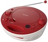 Sony CD Boombox with Digital AM/FM Tuner (Red)