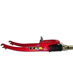 TOP GUN Bankrupt 26" 1 1/8" Suspension Threaded Bike Forks Red