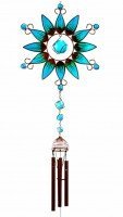 Childrens Toyshop  Outdoor Living : Turquoise Sunflower Wind Chime