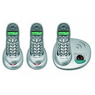 BT Studio 1500 - DECT Cordless Phone - With Digital Answer Machine Triple Pack - Silver