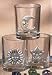 Votive Holder Cup Pewter & Glass Design - Set of 3